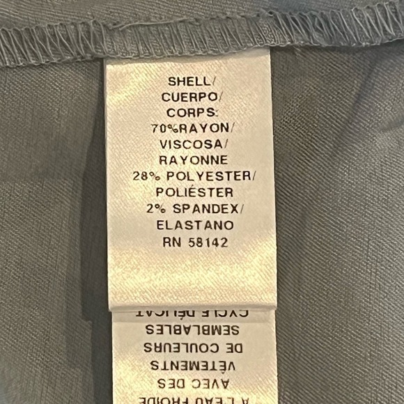 LONDON TIMES V-NECK CHAMBRAY RUFFLE SLEEVELESS MIDI DRESS IN BLUE NWT WOMEN'S 14 - Picture 14 of 15